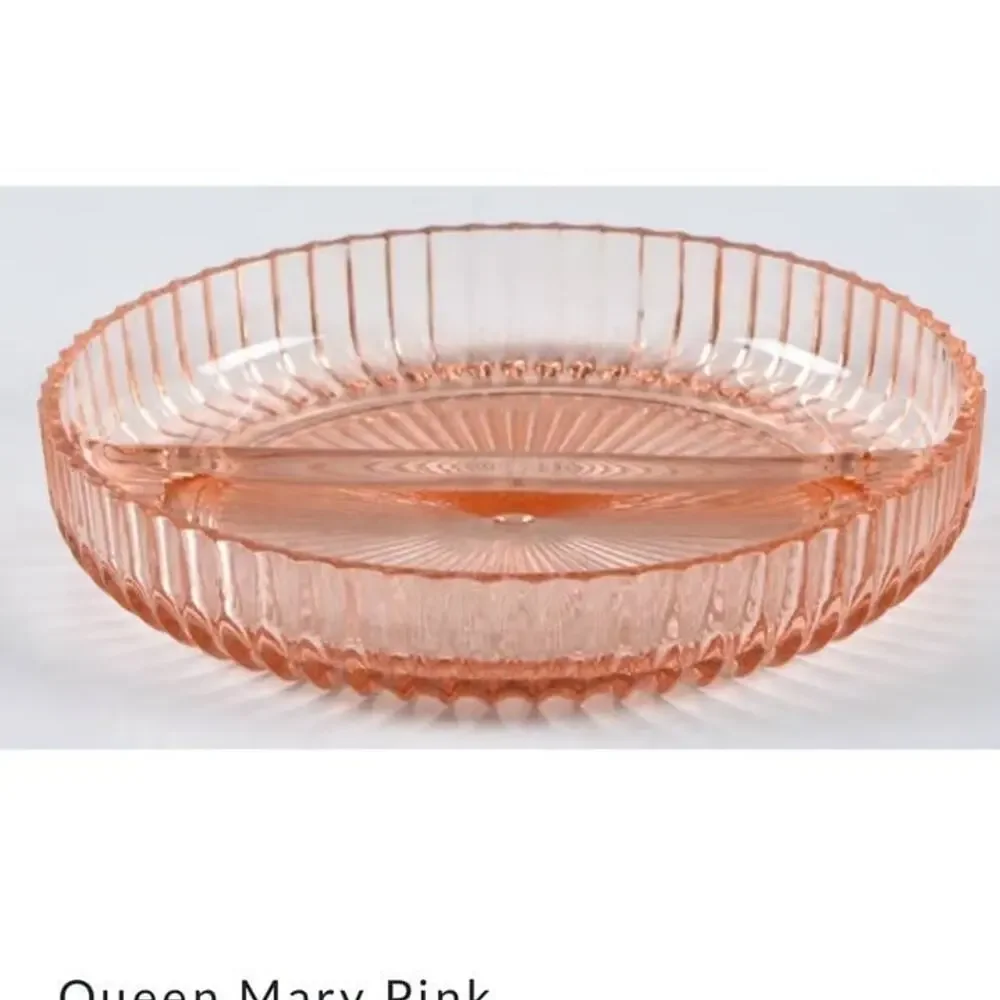 Anchor Hocking Queen Mary Pink divided relish tray